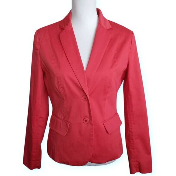 NEW YORK & COMPANY 7TH AVENUE PINK/CORAL BLAZER SZ.6 EUC. - Picture 1 of 7